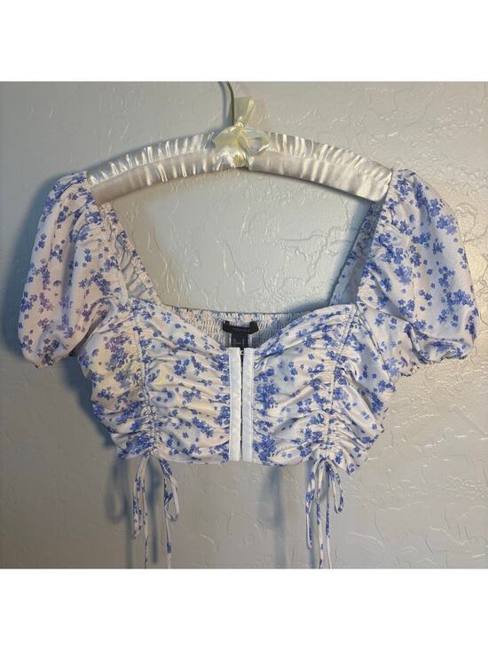 Forever 21 Tops - Coquette Ditsy Floral Milkmaid Crop Top Regency Bridgerton Romantic Feminine M